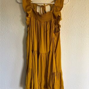 Free People Mustard Yellow Dress